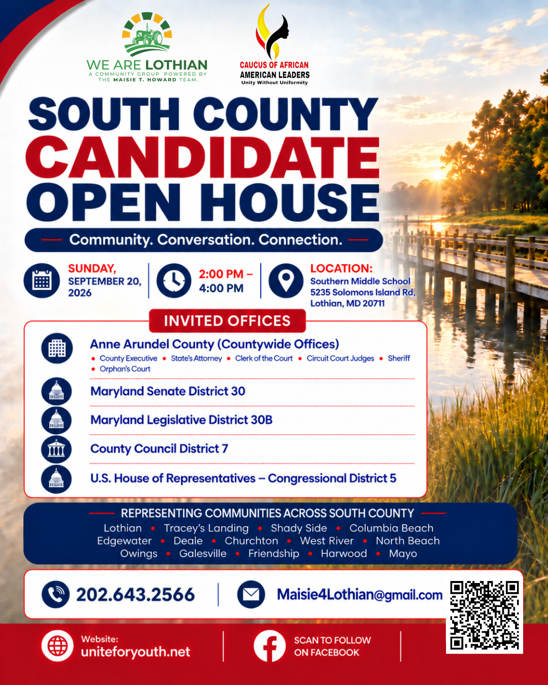 We Are Lothian and Caucus of African American Leaders to Host South County Candidate Open House Ahead of 2026 Elections
